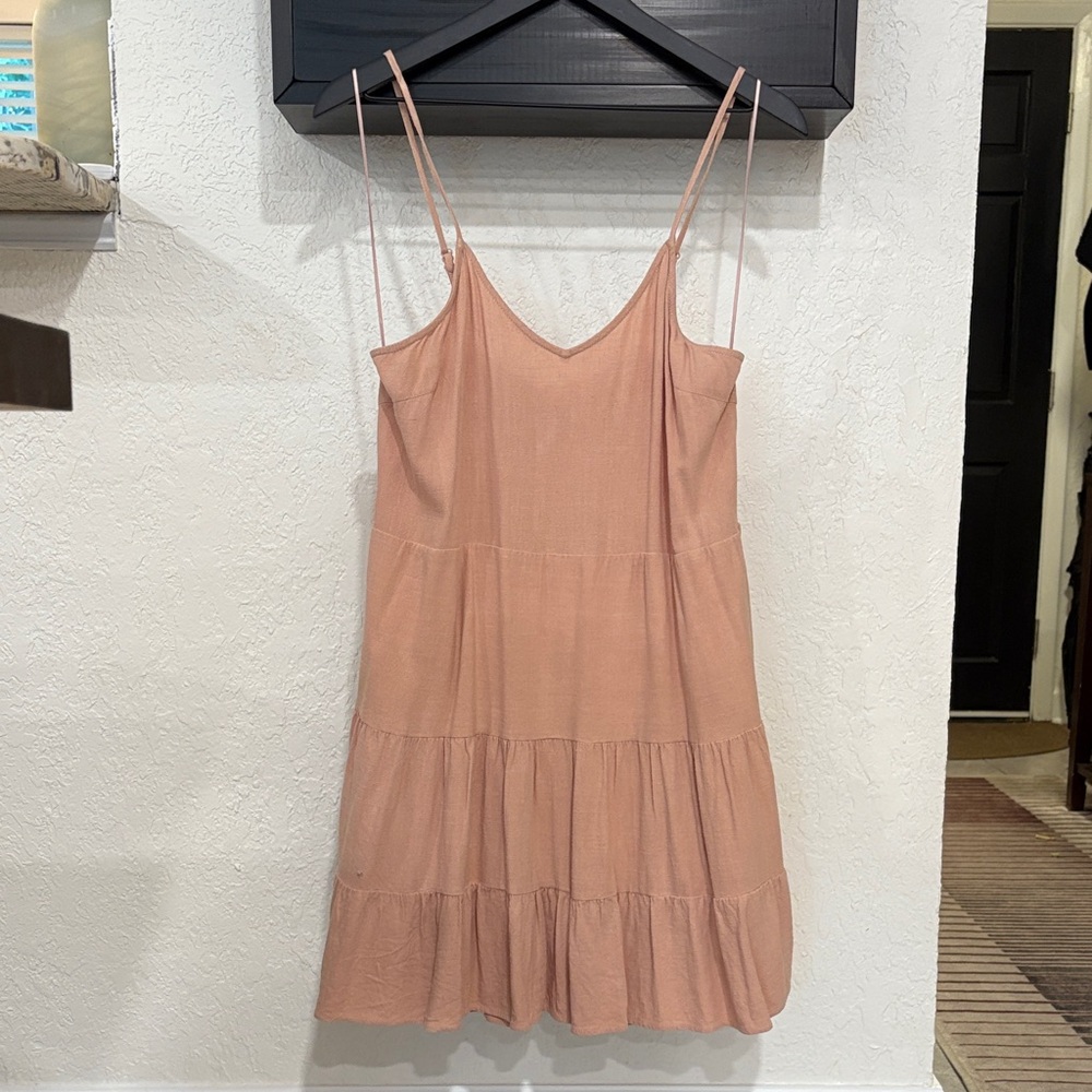 Chic Blush Spaghetti Strap Mini Dress